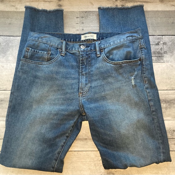 Gap 1969 Mens Slim Denim Jeans Raw Hem with Washwell Size 32X32 - Picture 3 of 16